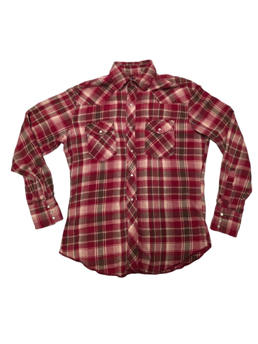Wrangler Vintage Western Pearl Snap Flannel Shirt M